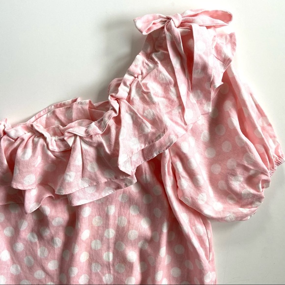 Lisa Marie Fernandez Pink Polka Dot Ruffle Dress - Picture 4 of 10